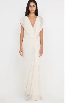 Bec & Bridge Leia Drape Maxi Gown Buttercream Size AU 10 for rent on The Volte - image 5