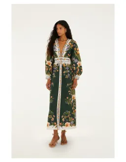 Farm Rio Nature Green Maxi Dress Size M for rent on The Volte - image 1