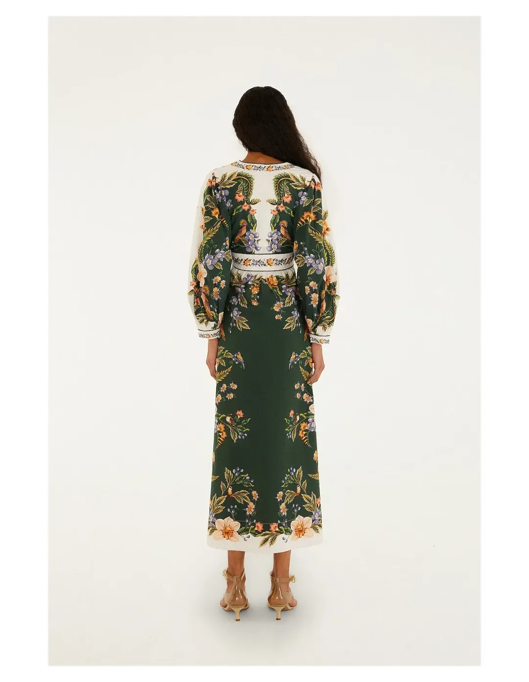 Farm Rio Nature Green Maxi Dress Size M for rent on The Volte - main image