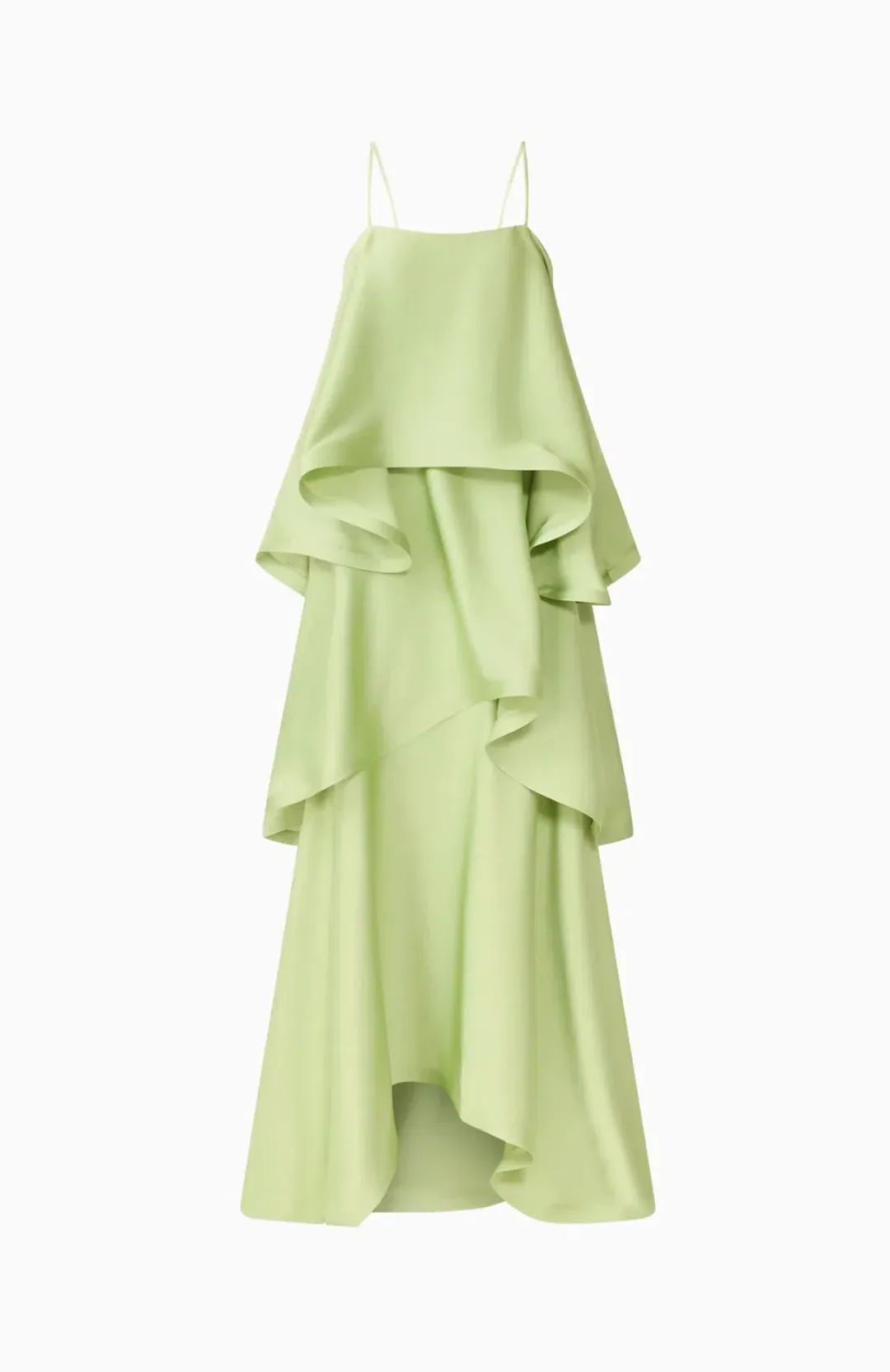 Elliatt Tilly Tiered Maxi Dress in Sage Green sz 14 for rent on The Volte - main image