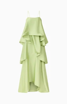Elliatt Tilly Tiered Maxi Dress in Sage Green sz 14 for rent on The Volte - image 3