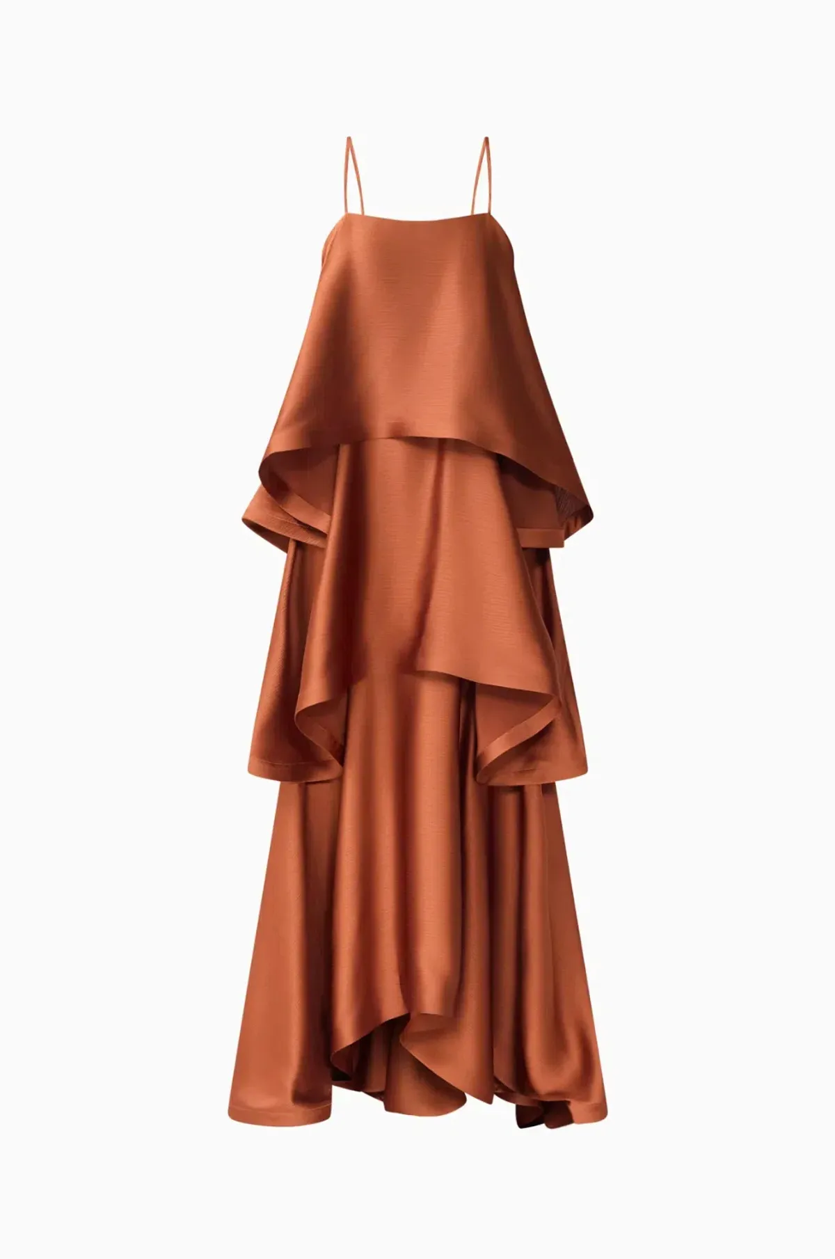 Elliatt Tilly Tiered Maxi Dress in Chestnut Brown sz 12 - Image 3
