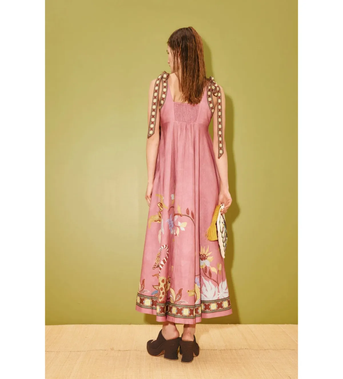 Alemais Zuri Ballet Midi Sundress Pink Size 14 - Image 3