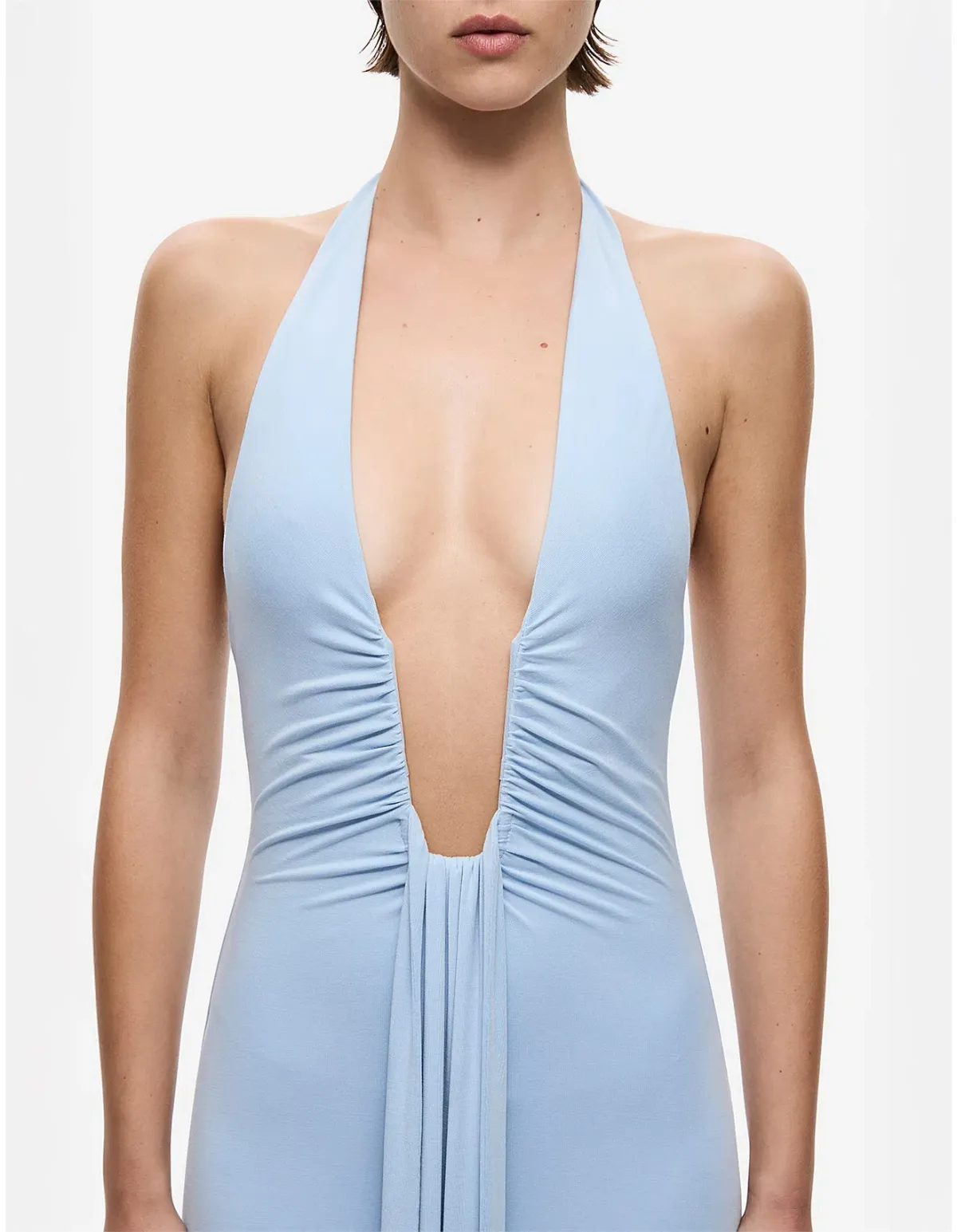 Misha Jennifer Cupro Maxi Dress in Cornflower Blue Size 10 - Image 4