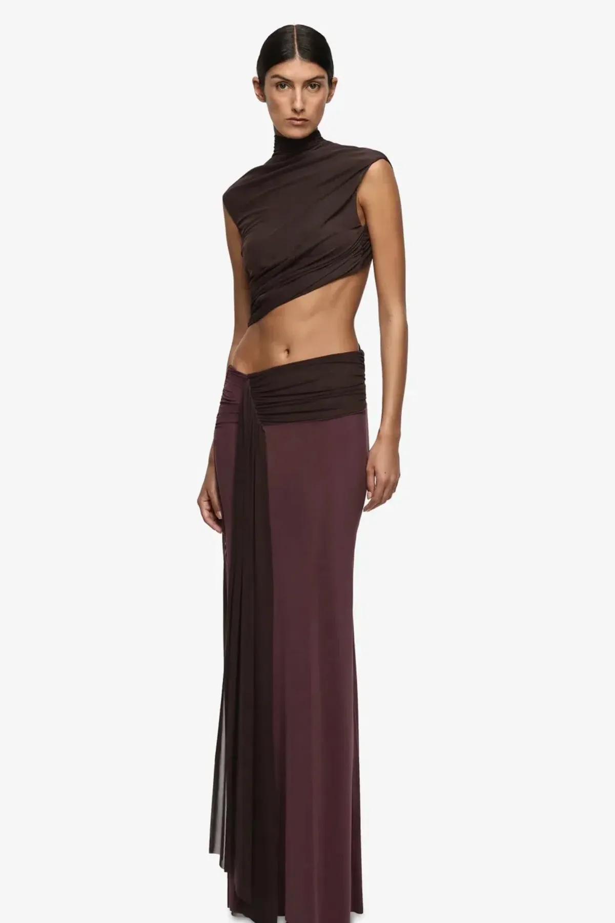 Bec and Bridge Conni Maxi Dress Chocolate Size 8 - Image 3
