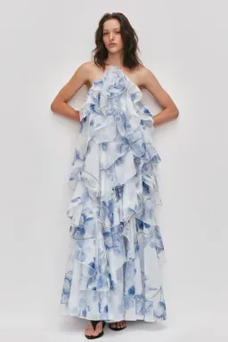AJE Pandorea Layered Maxi Dress Iris Size 6 for rent on The Volte - image 2