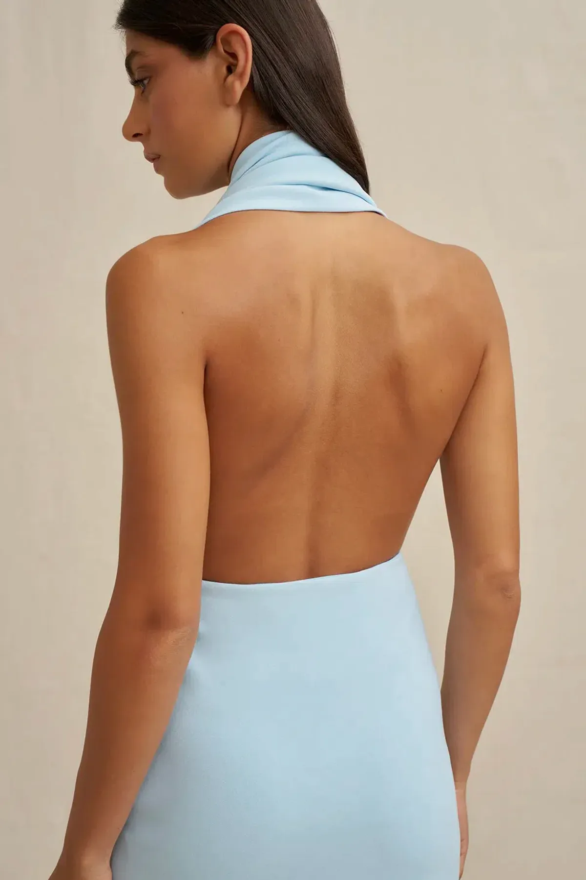 By Johnny Imogen Halter Dress Ice Blue Size 8 - Image 3