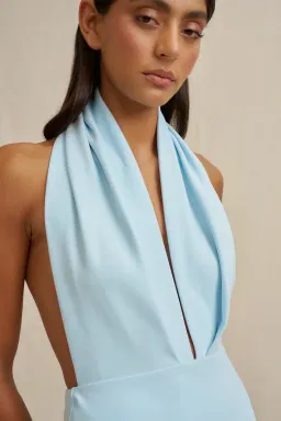 By Johnny Imogen Halter Dress Ice Blue Size 8 for rent on The Volte - image 2