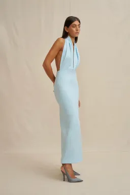 By Johnny Imogen Halter Dress Ice Blue Size 8 for rent on The Volte - image 1