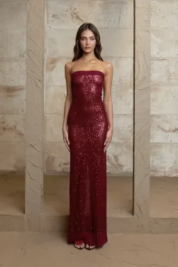 Fait Par Foutch Elizabeth Dress in Ruby Size S / AU 8 for rent on The Volte - image 1
