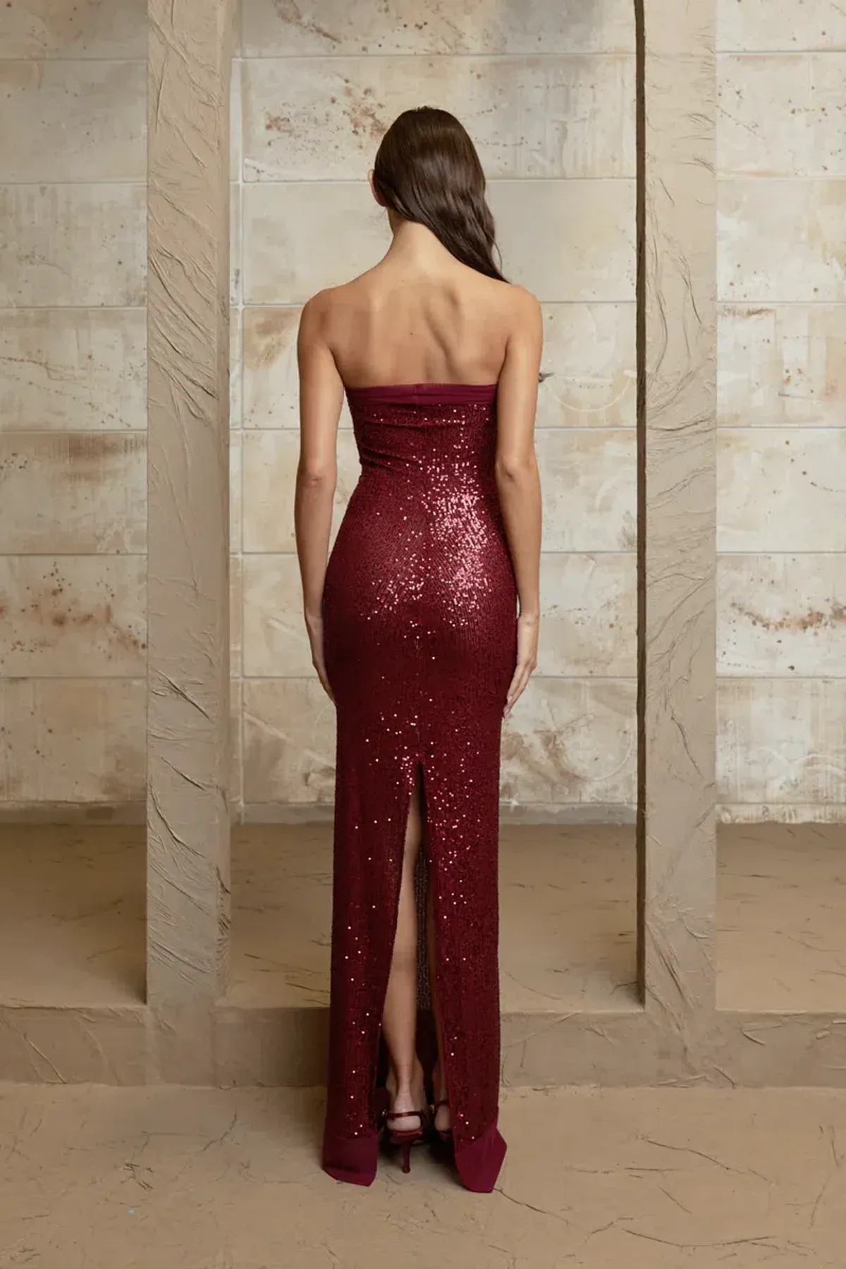 Fait Par Foutch Elizabeth Dress in Ruby Size S / AU 8 - Image 3