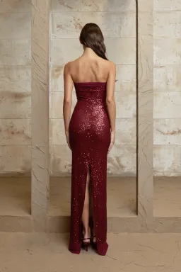 Fait Par Foutch Elizabeth Dress in Ruby Size S / AU 8 for rent on The Volte - image 3