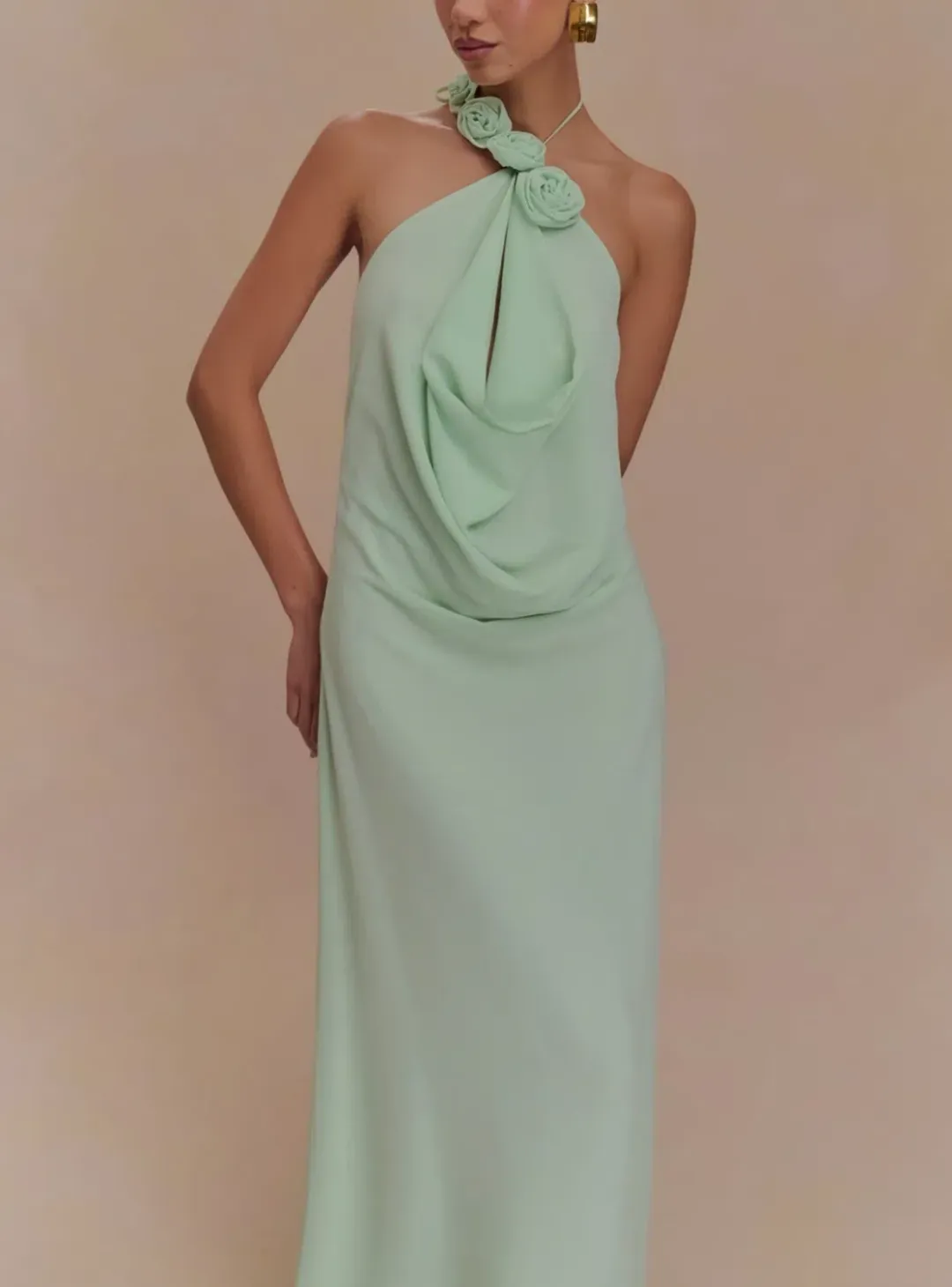 Meshki Rosalia Cowl Neck Maxi Dress size XXS for rent on The Volte - main image