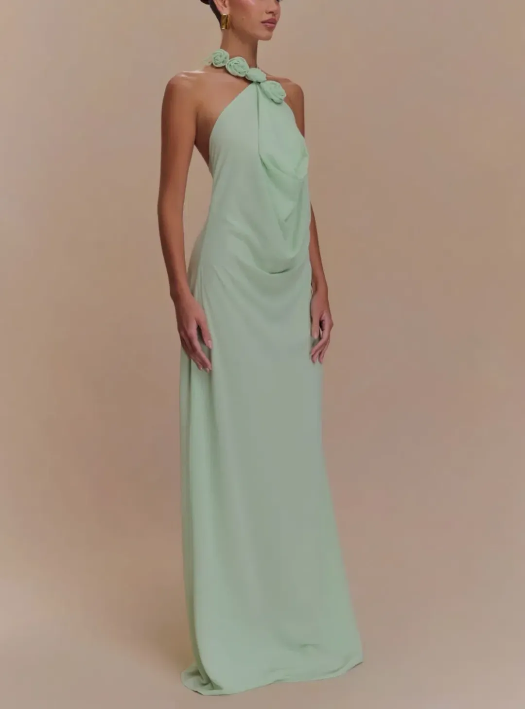 Meshki Rosalia Cowl Neck Maxi Dress size XXS for rent on The Volte - main image