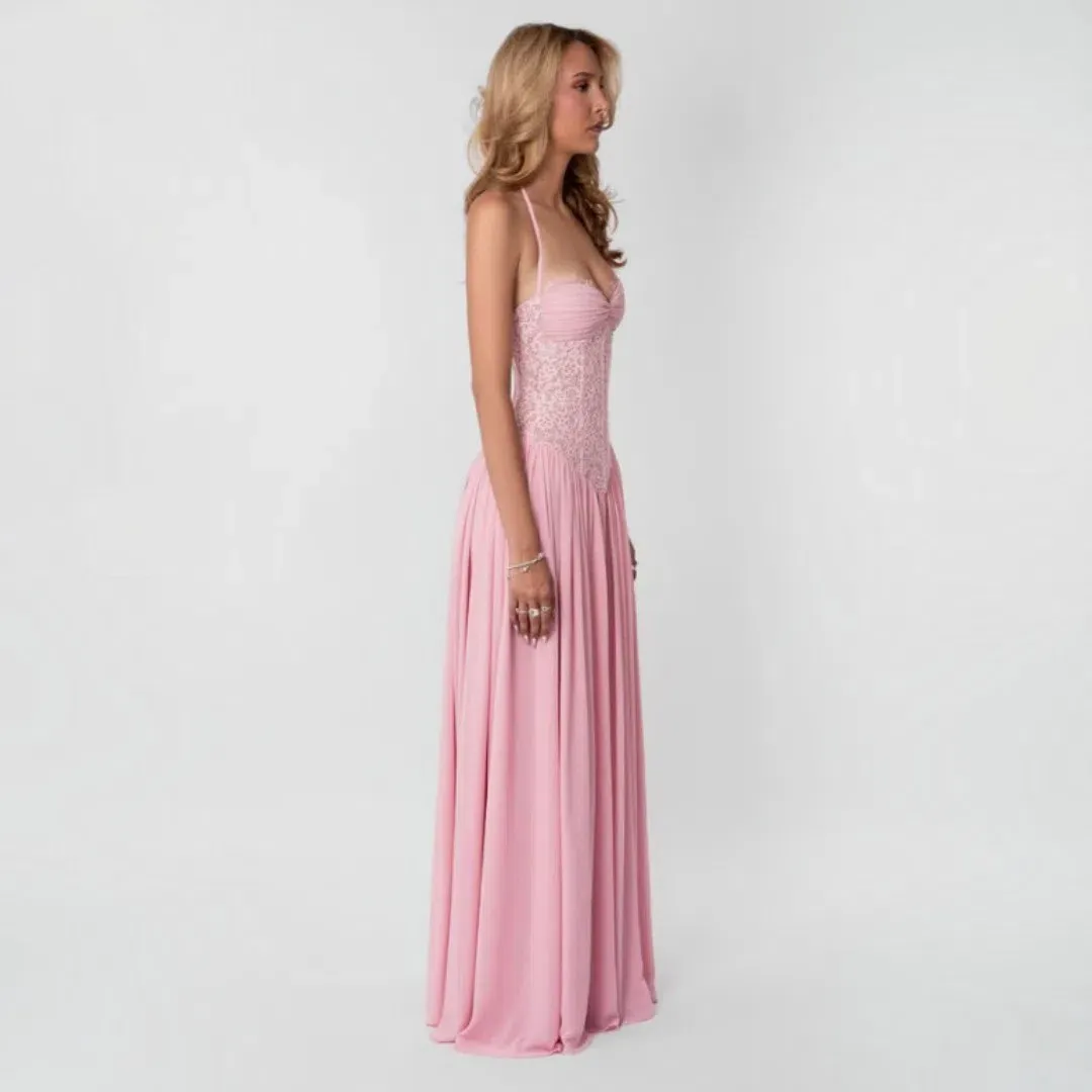 Fenity Fashion Faye Dress In Pink Size Small for rent on The Volte - main image
