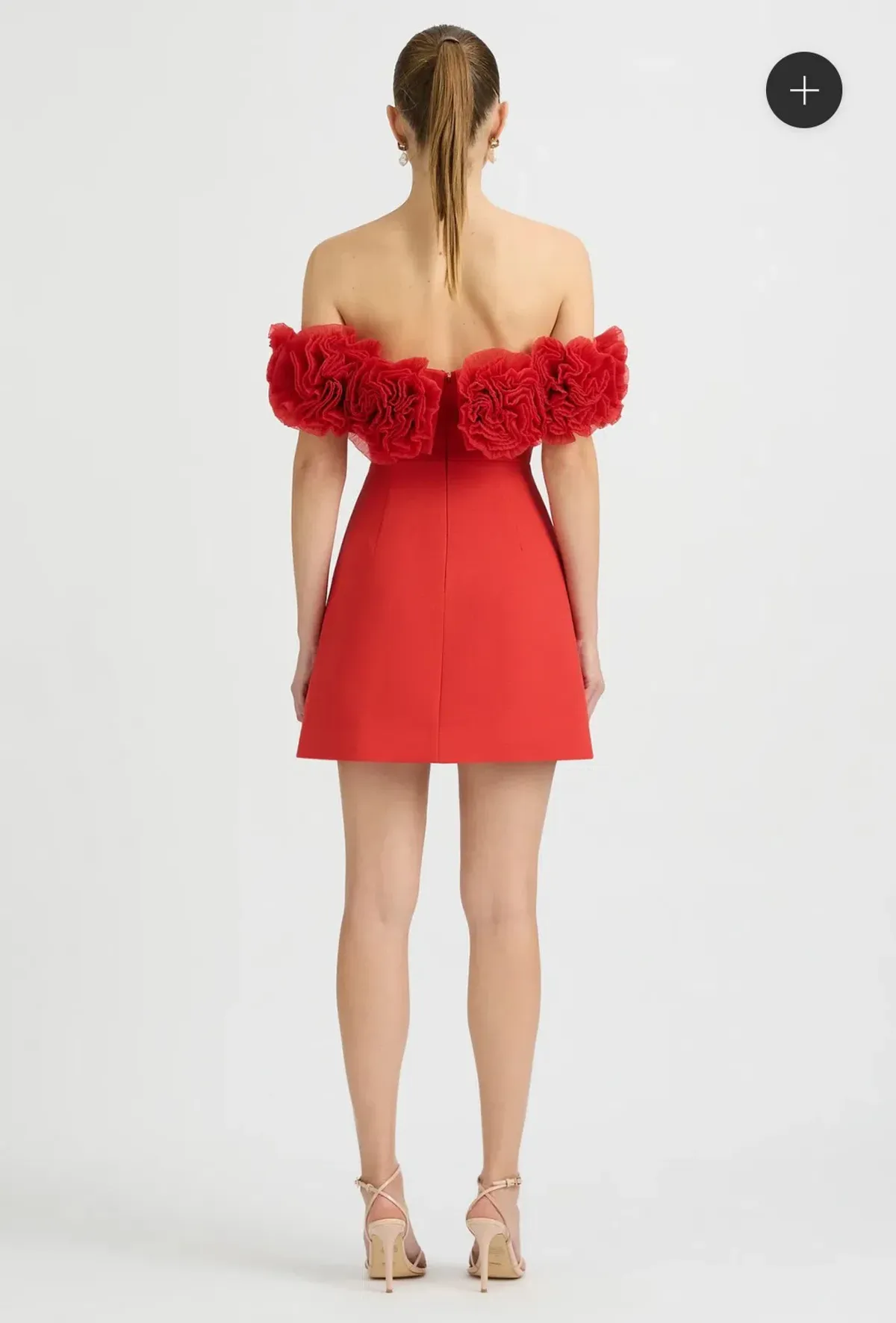 NAHLA MINI DRESS SORRENTO RED Size 12 - Image 4