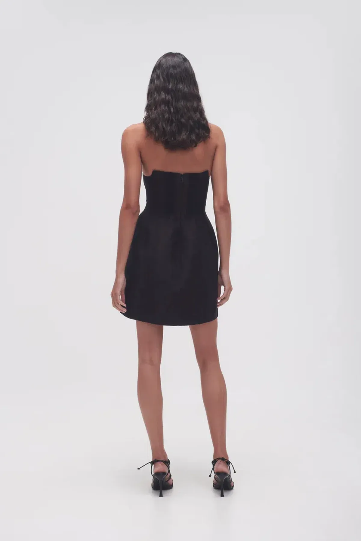 Aje Baret Strapless Mini Dress Black Size 10 - Image 2