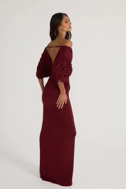 Ance Gria Neve Maxi Dress Burgundy Red Size 10 for rent on The Volte - image 4