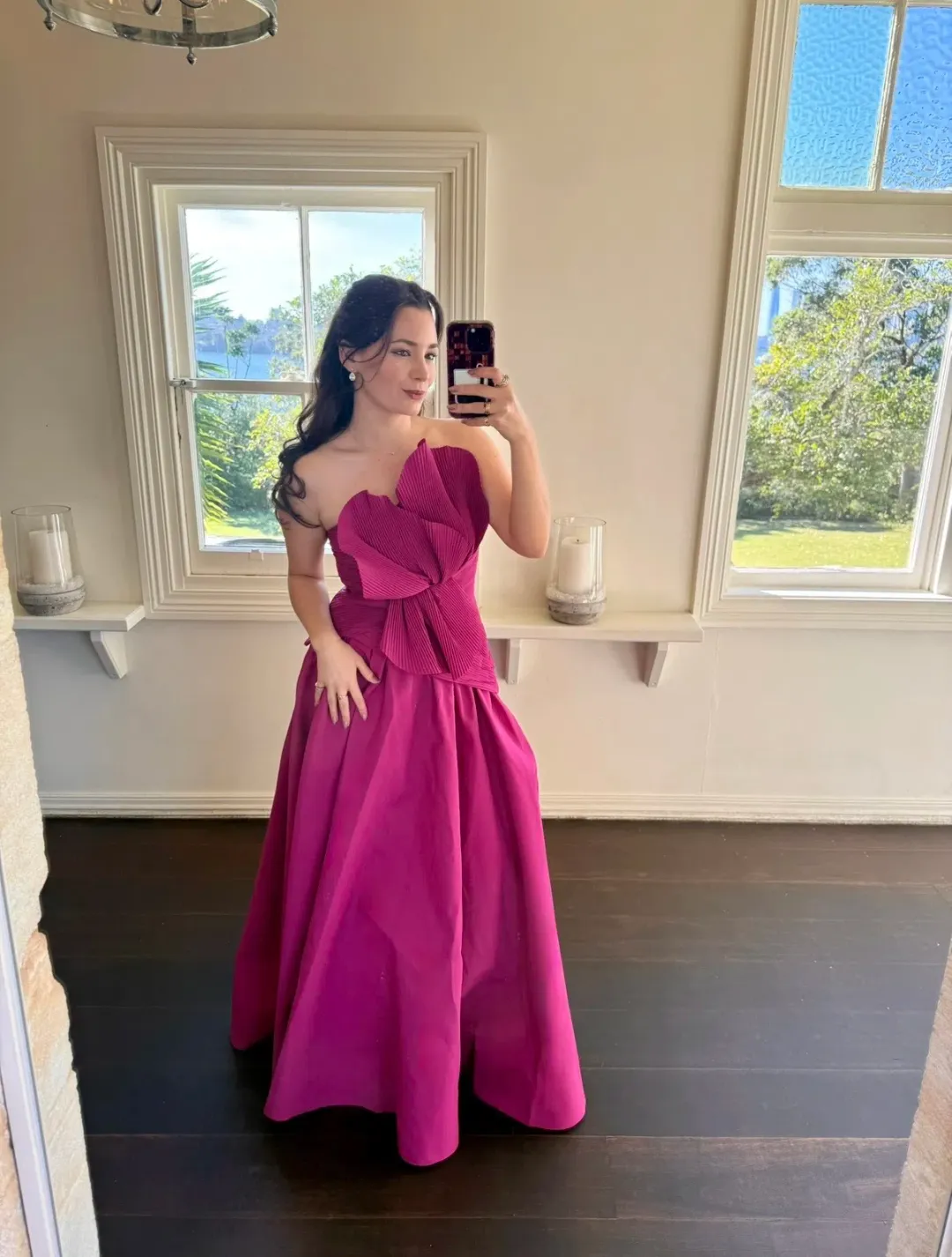 Acler Sageton gown - magenta for rent on The Volte - main image