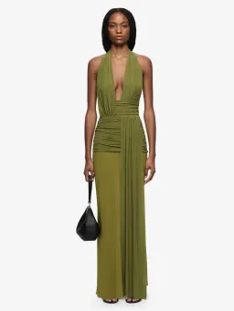 Bec + Bridge Cassis Drape Maxi Dress in Fern (Size 6) for rent on The Volte - image 2