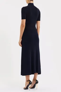 Rebecca Vallance Naila Knit Midi Dress Black Size M for rent on The Volte - image 3