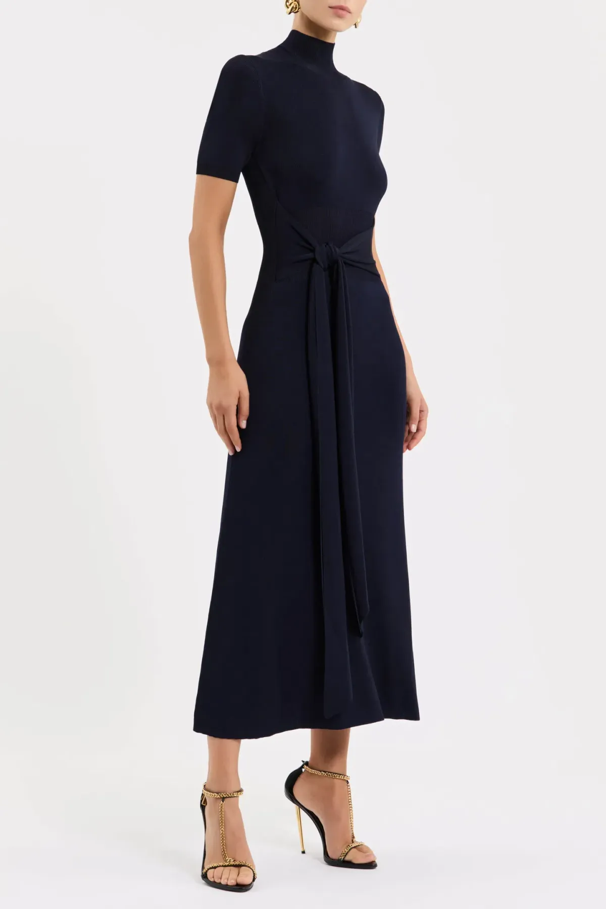 Rebecca Vallance Naila Knit Midi Dress Black Size M - Image 2