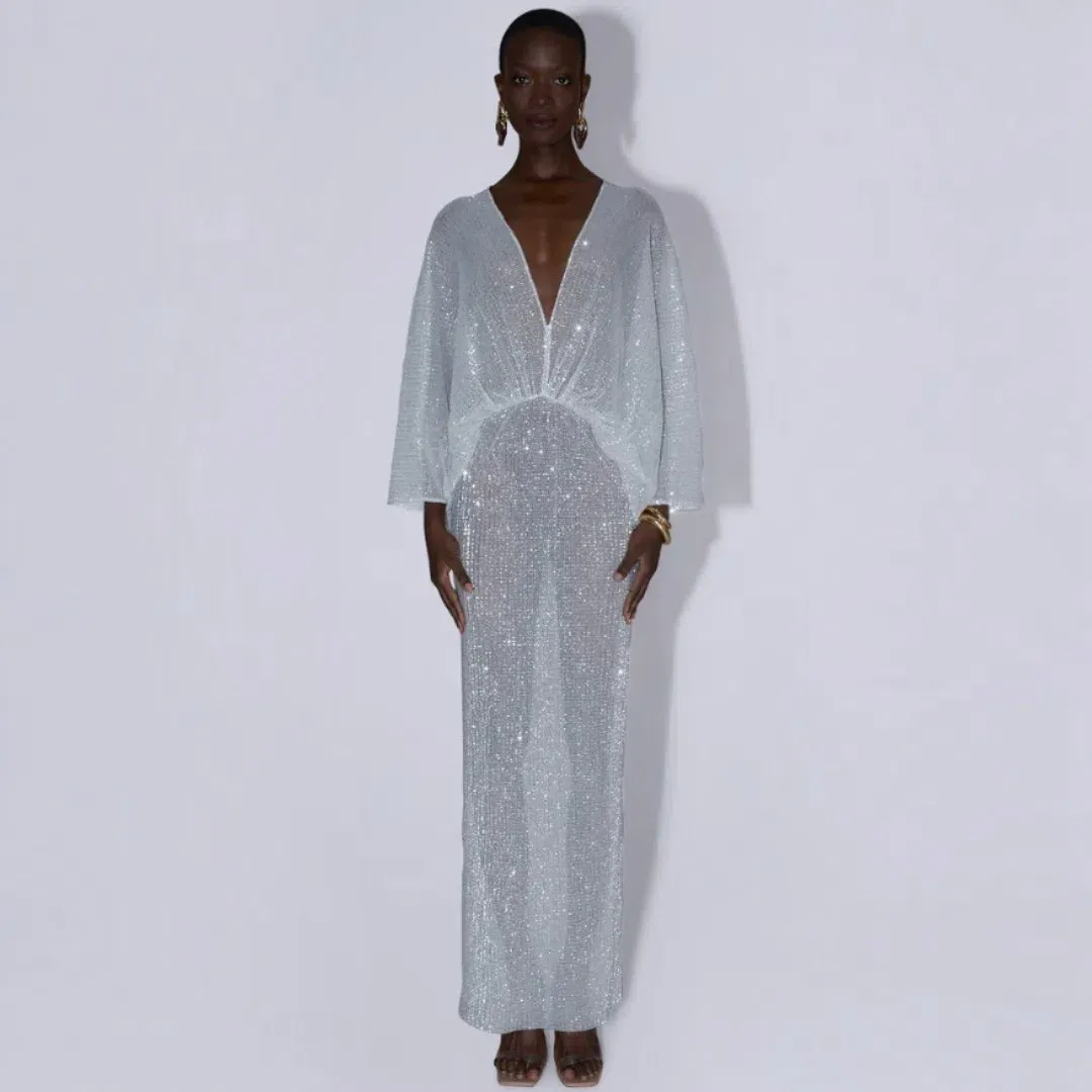 L'idee Paradiso Gown In Sparkle Size 10 for rent on The Volte - main image