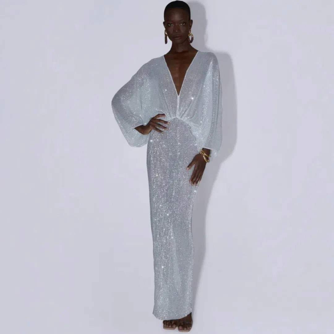 L'idee Paradiso Gown In Sparkle Size 10 for rent on The Volte - main image