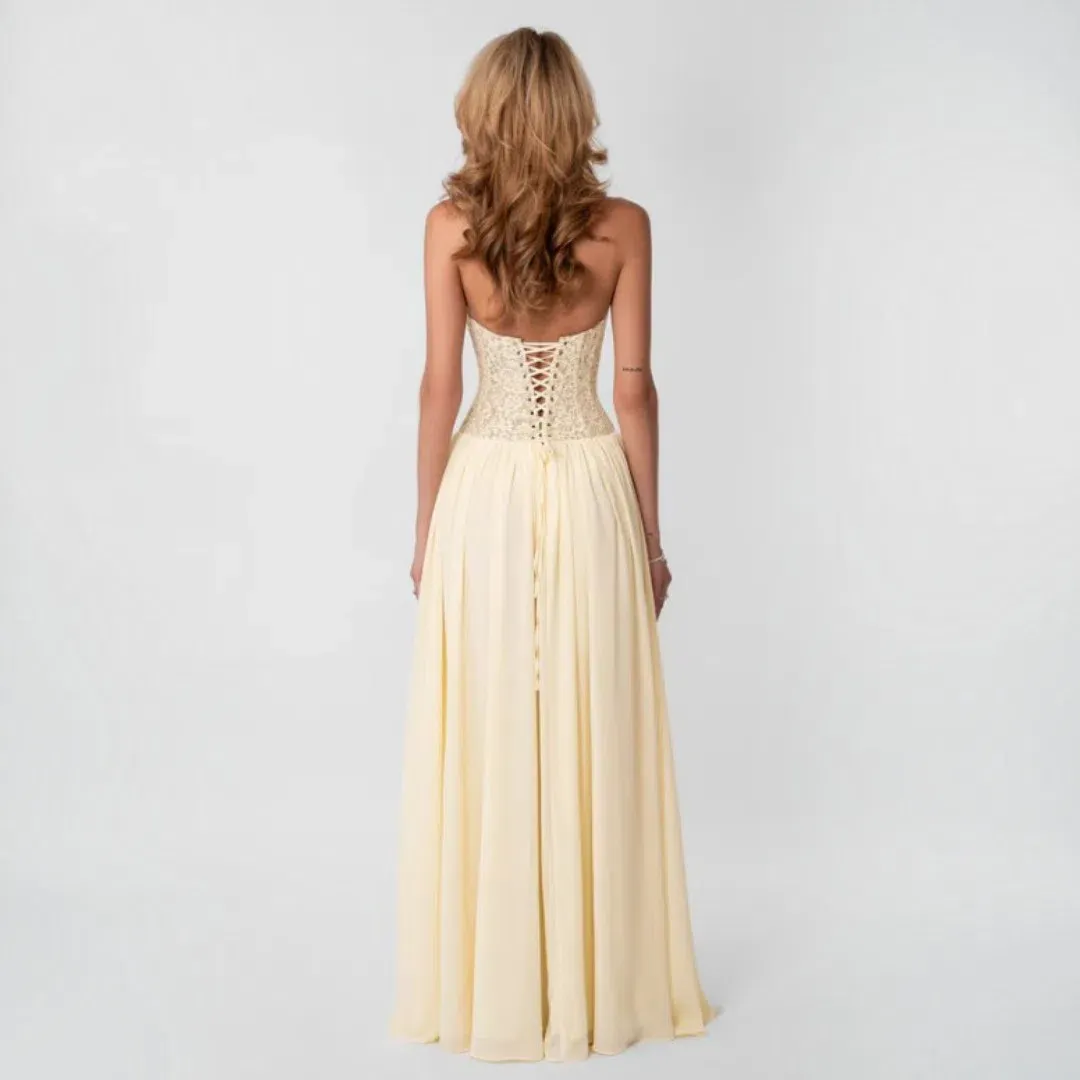 Fenity Faye Dress In Butter Size Small for rent on The Volte - main image