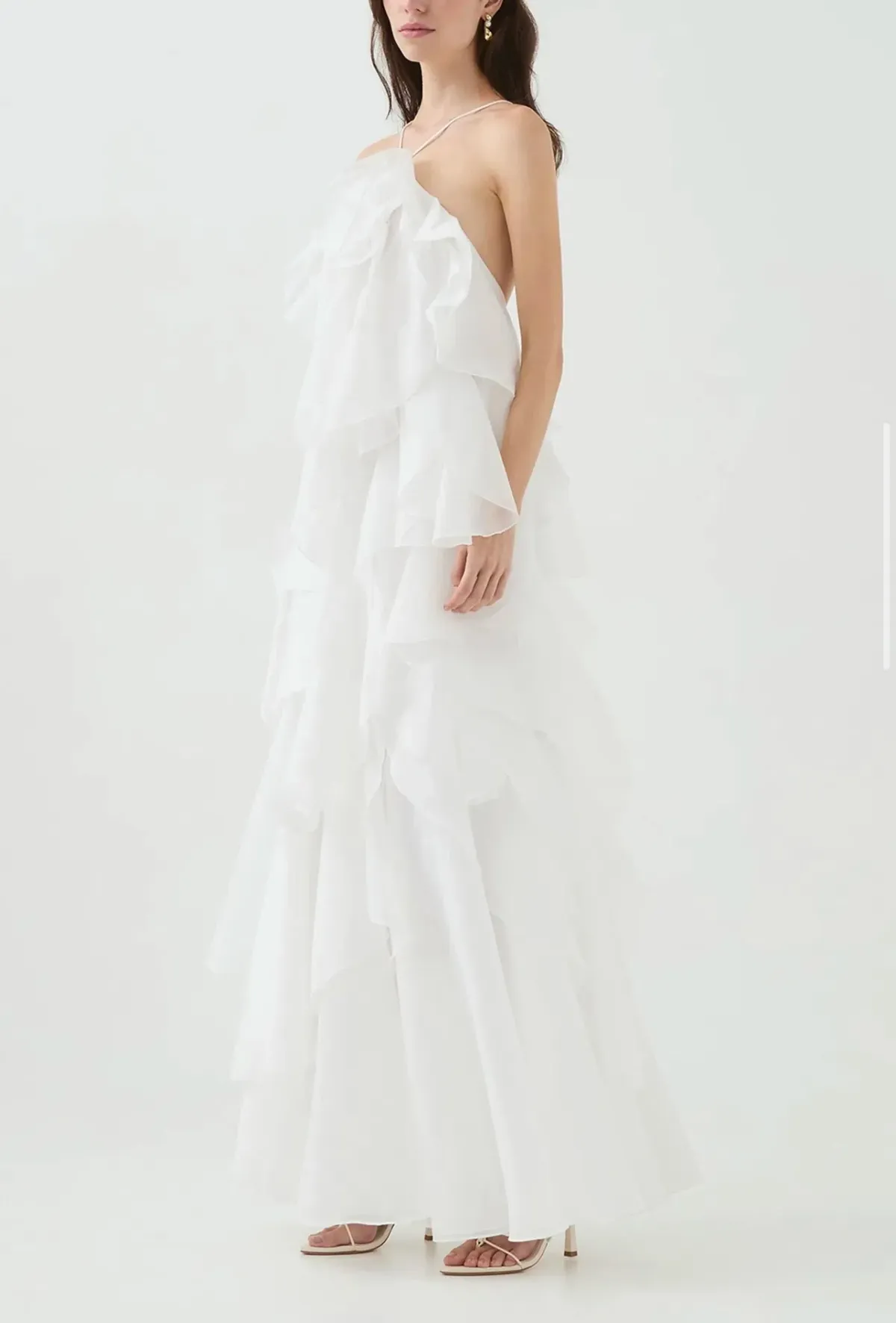 AJE WHITE PANDOREA LAYERED MAXI DRESS - Image 4