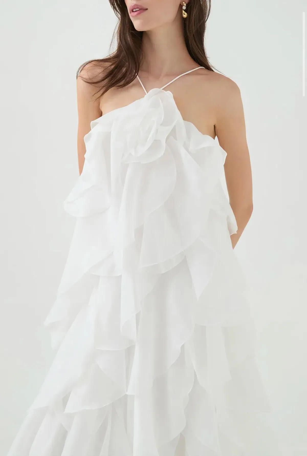 AJE WHITE PANDOREA LAYERED MAXI DRESS - Image 2