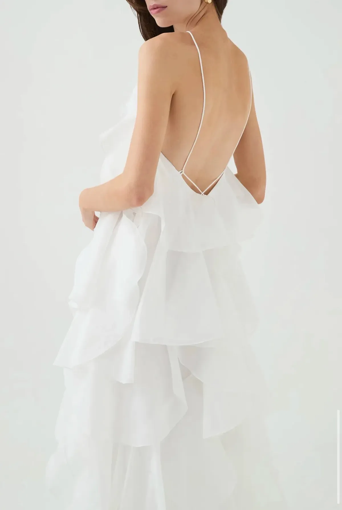 AJE WHITE PANDOREA LAYERED MAXI DRESS - Image 6