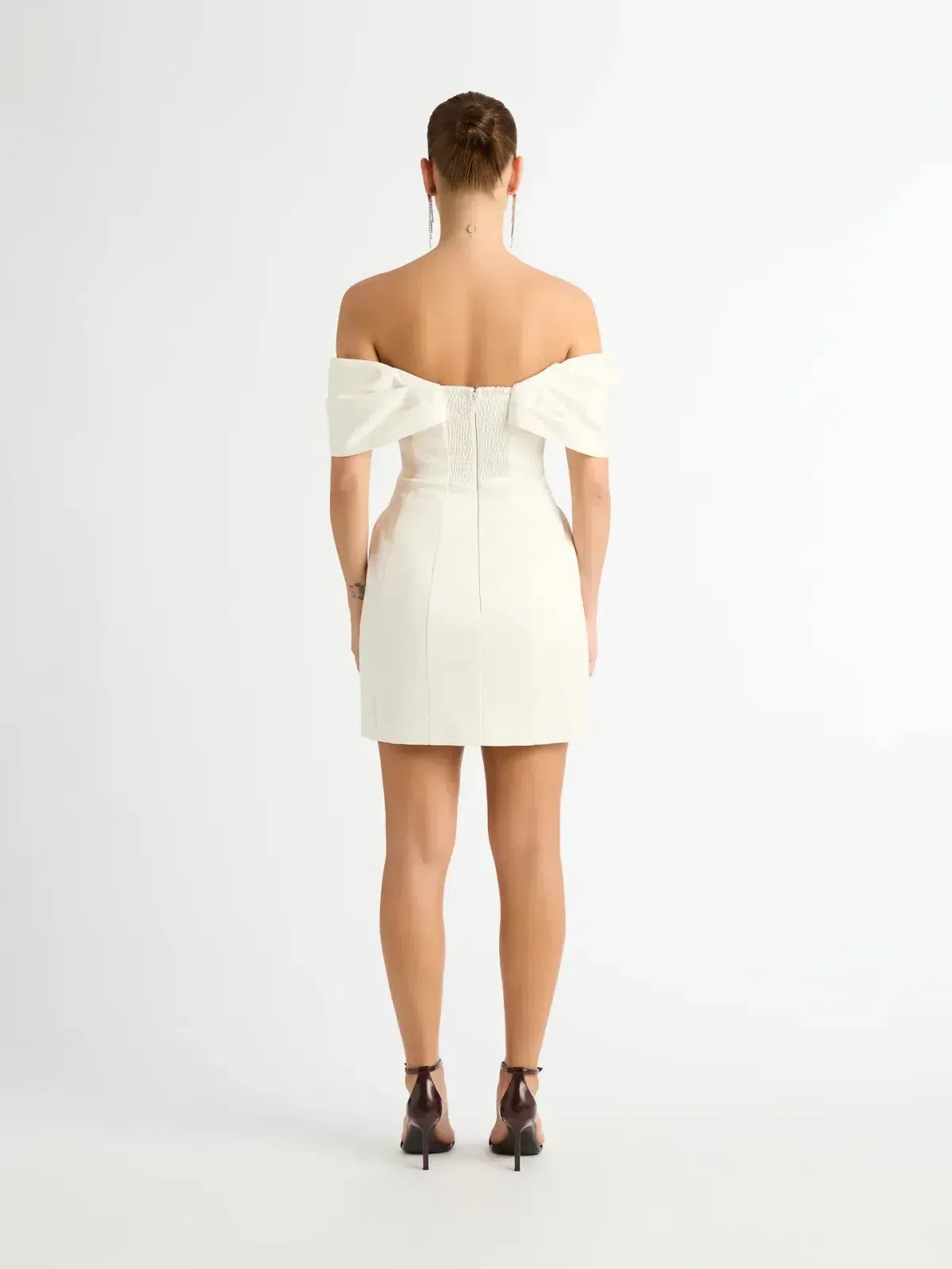 Sheike Nour Cream Mini Dress White Size AU 16 - Image 2