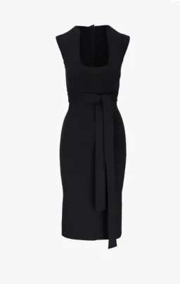 Scanlan Theodore - Crepe Knit Scoop Neck Dress for rent on The Volte - image 2