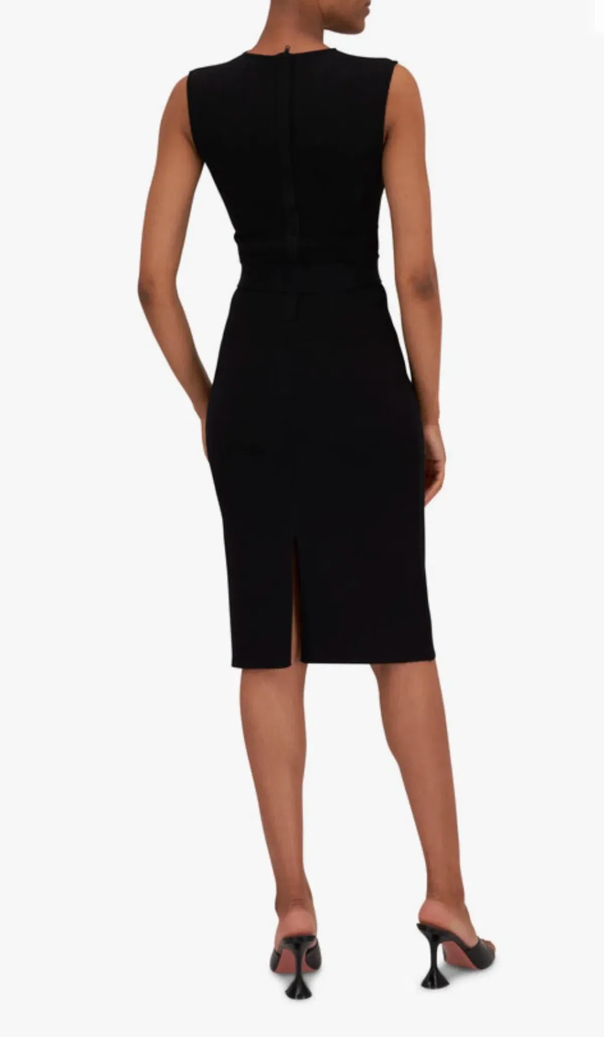 Scanlan Theodore - Crepe Knit Scoop Neck Dress - Image 3