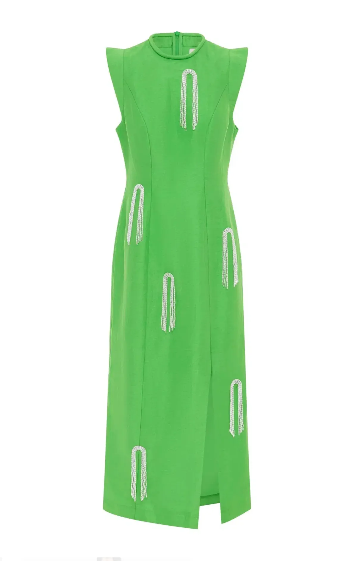 Alemais Dazzle Midi Dress; size 10; green - Image 5