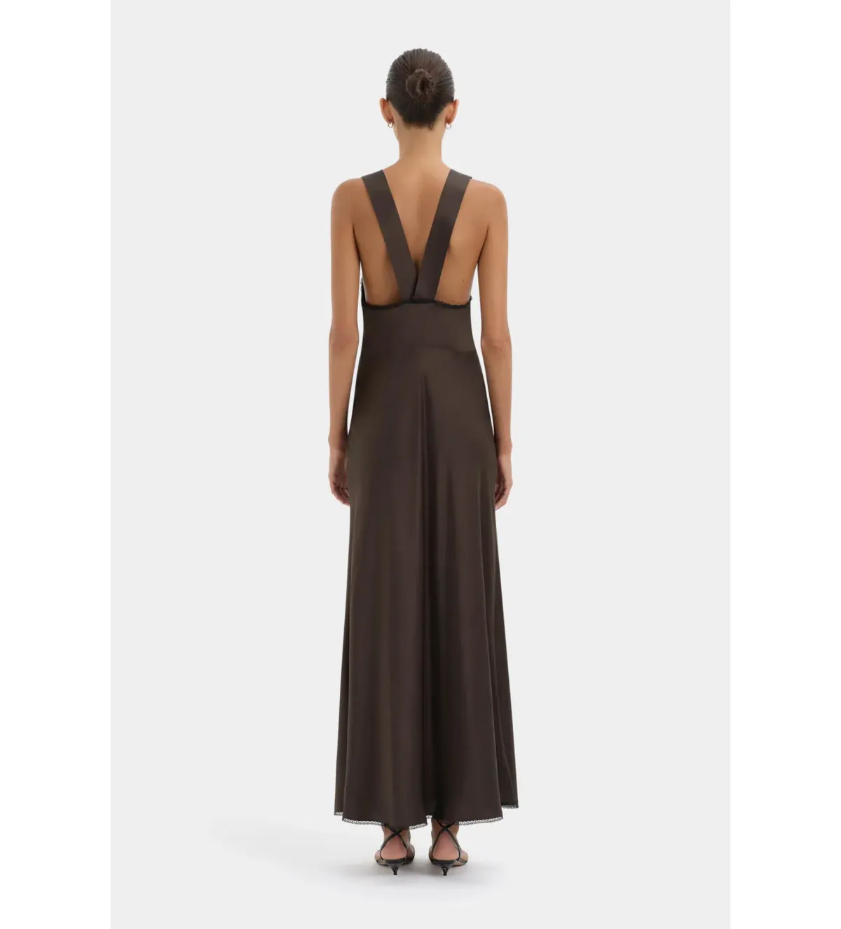 Sir the Label Aries Cut Out Maxi Gown Bitter Chocolate Size 0P - Image 3
