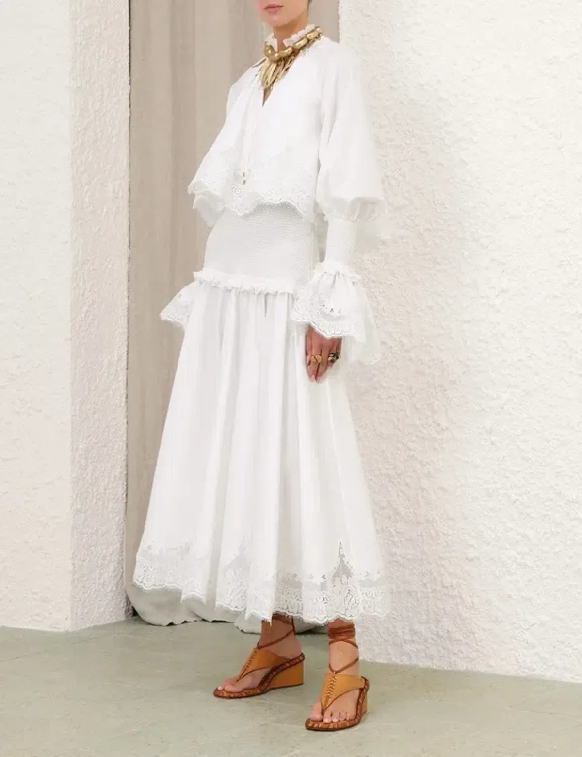 ZIMMERMANN ALCHEMY POPLIN MAXI DRESS for rent on The Volte - main image