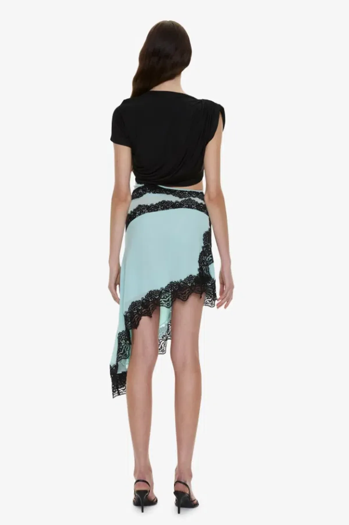 Christopher Esber Verve Twisted Tee Mini Dress mystic mint multi Size 8 - Image 2