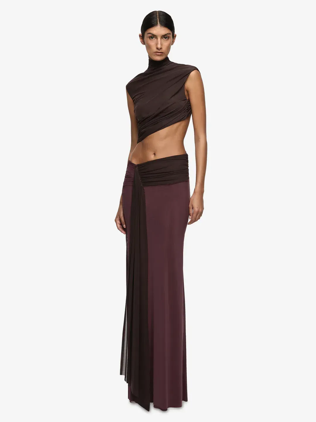 Bec & Bridge Conni Maxi Dress in Chocolate Size 6 for rent on The Volte - main image