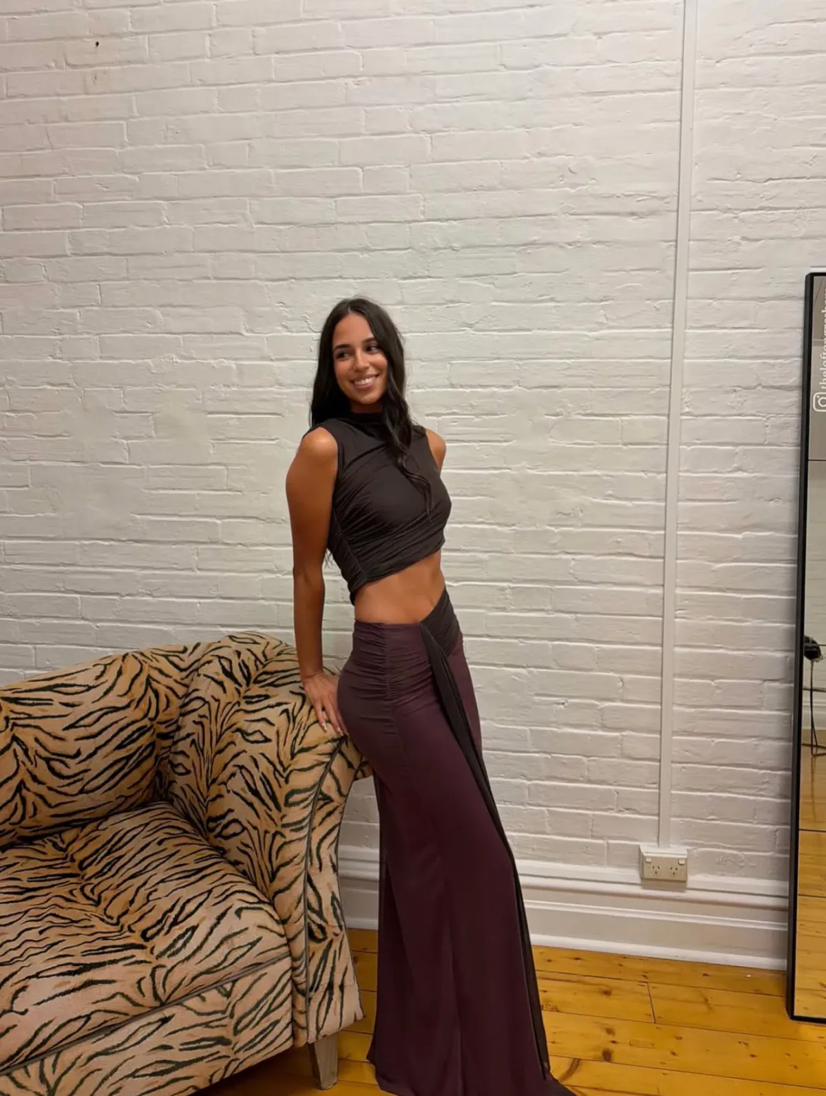 Bec and Bridge Conni Maxi Dress in Chocolate Size 6 for rent on The Volte - main image