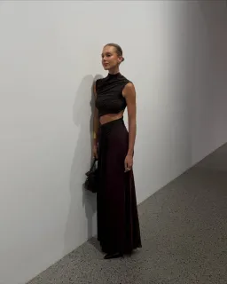 Bec and Bridge Conni Maxi Dress in Chocolate Size 6 for rent on The Volte - image 6