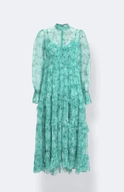Zimmermann Moncur Silk Frill Silk Midi Dress Size AU 10 / 1 for rent on The Volte - image 4