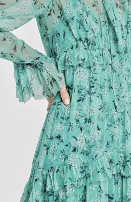 Zimmermann Moncur Silk Frill Silk Midi Dress Size AU 10 / 1 for rent on The Volte - image 3
