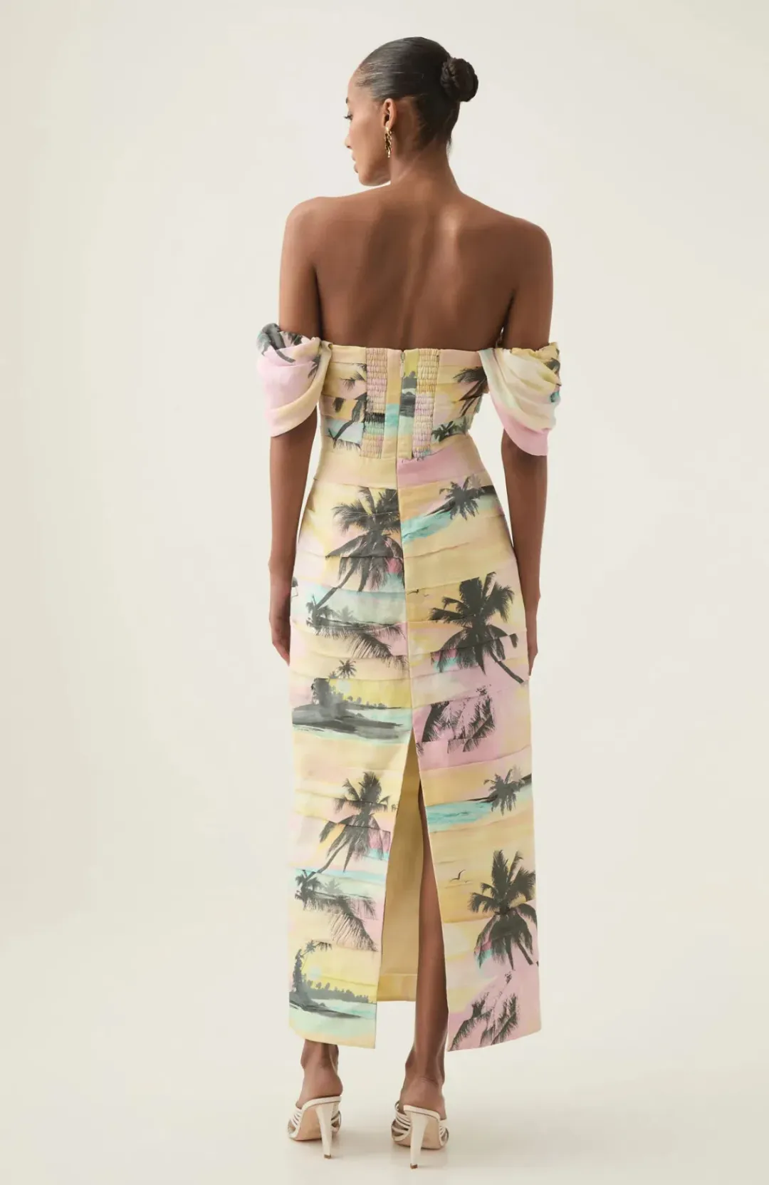 Aje Zara Gathered Off Shoulder Midi Dress AU 8 / S for rent on The Volte - main image