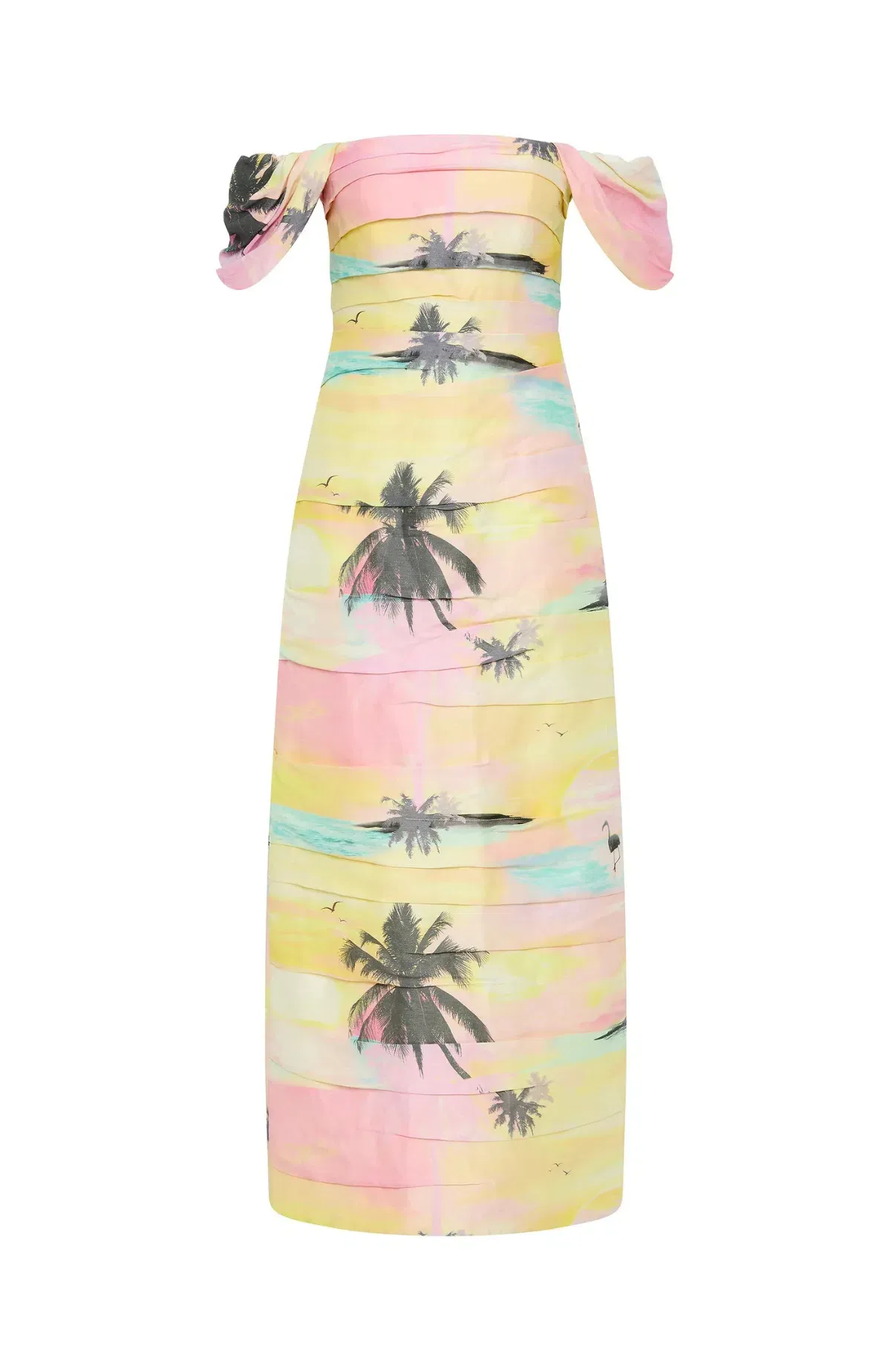 Aje Zara Gathered Off Shoulder Midi Dress AU 8 / S - Image 5