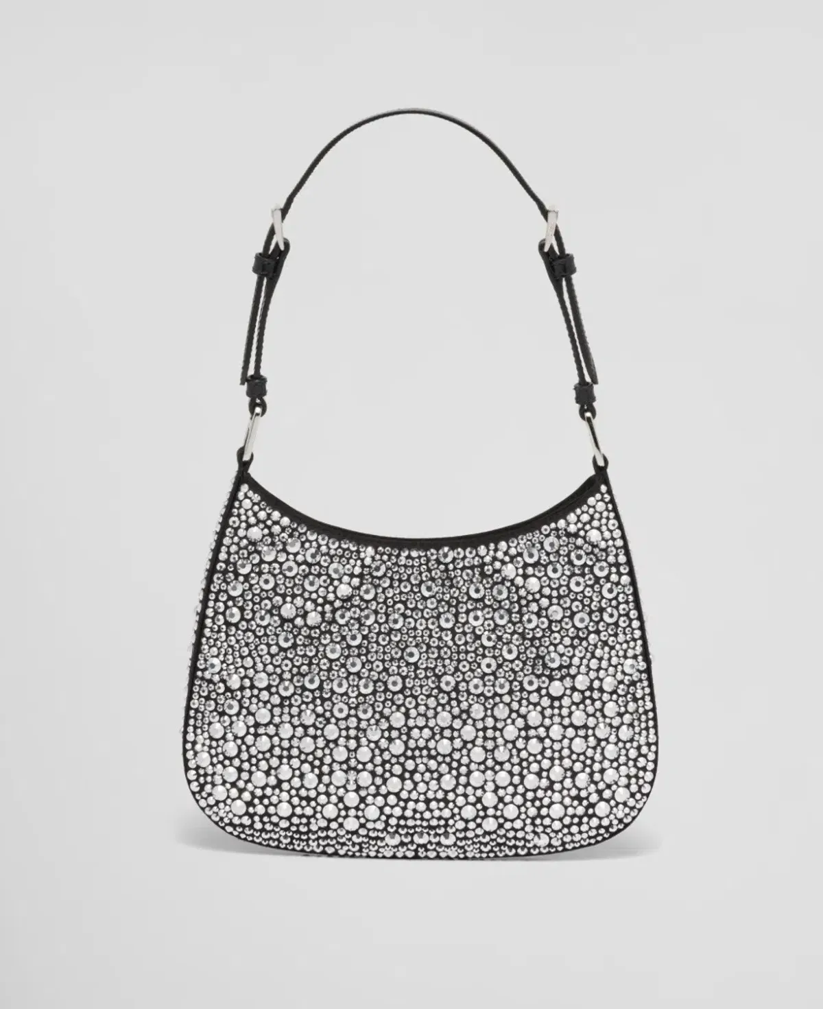 Prada Cleo Satin Bag with Rhinestones - Image 3
