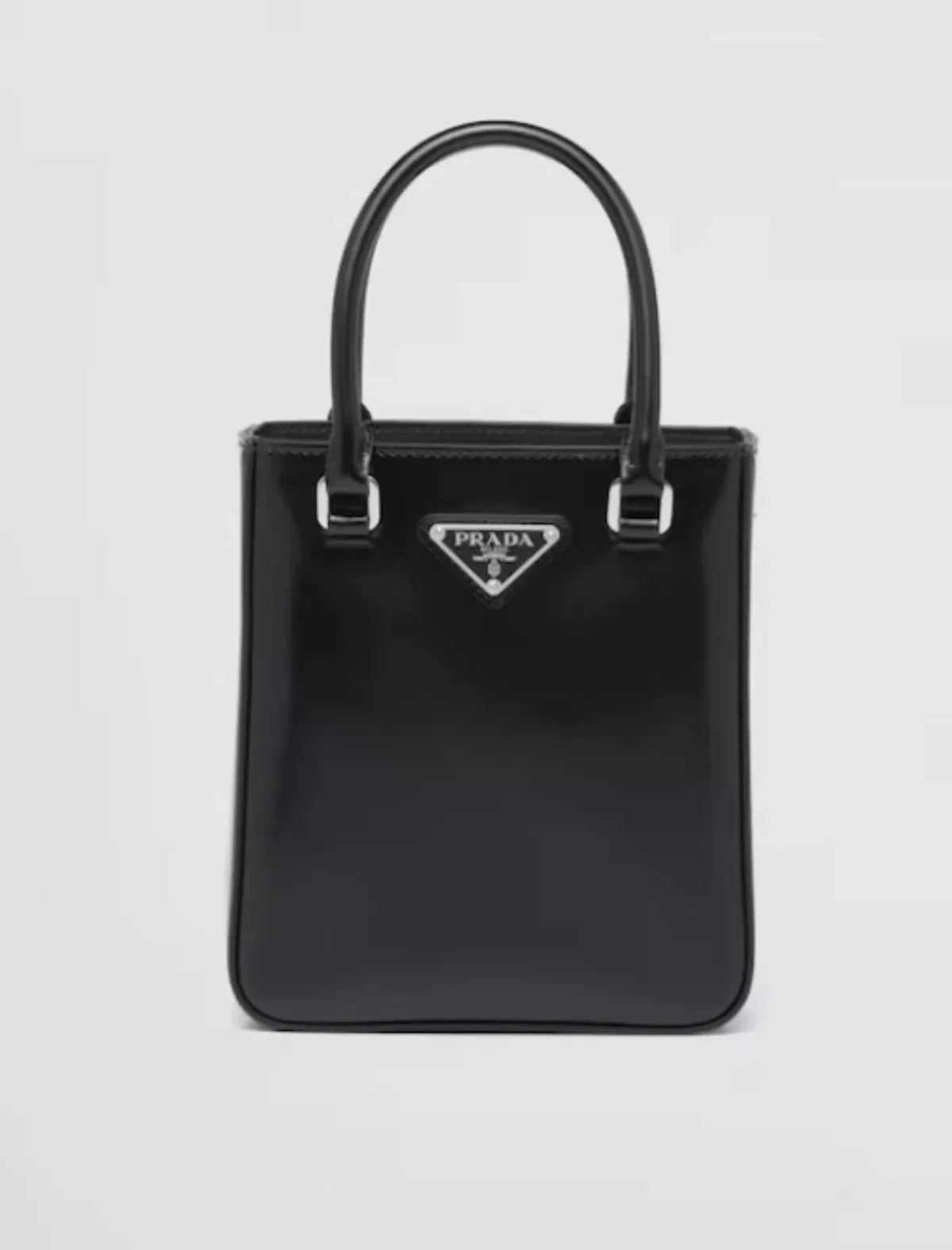 Prada Small Leather Brushed Tote - Image 1