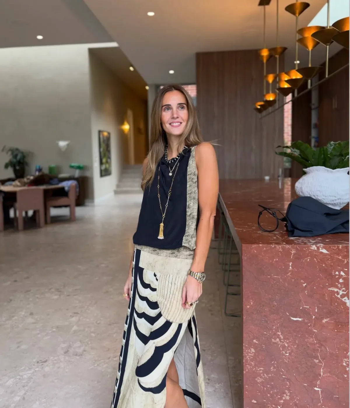 Sir the Label Sona Maxi Dress Geo Scape Size 8 AU - Image 1