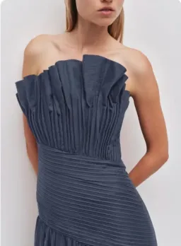 Aje Aquiline Gown Slate- 8 for rent on The Volte - image 1